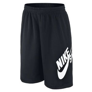 Nike SB Dri-Fit Mesh Black Logo Shorts - Big Boys', Size S (8-10yrs)